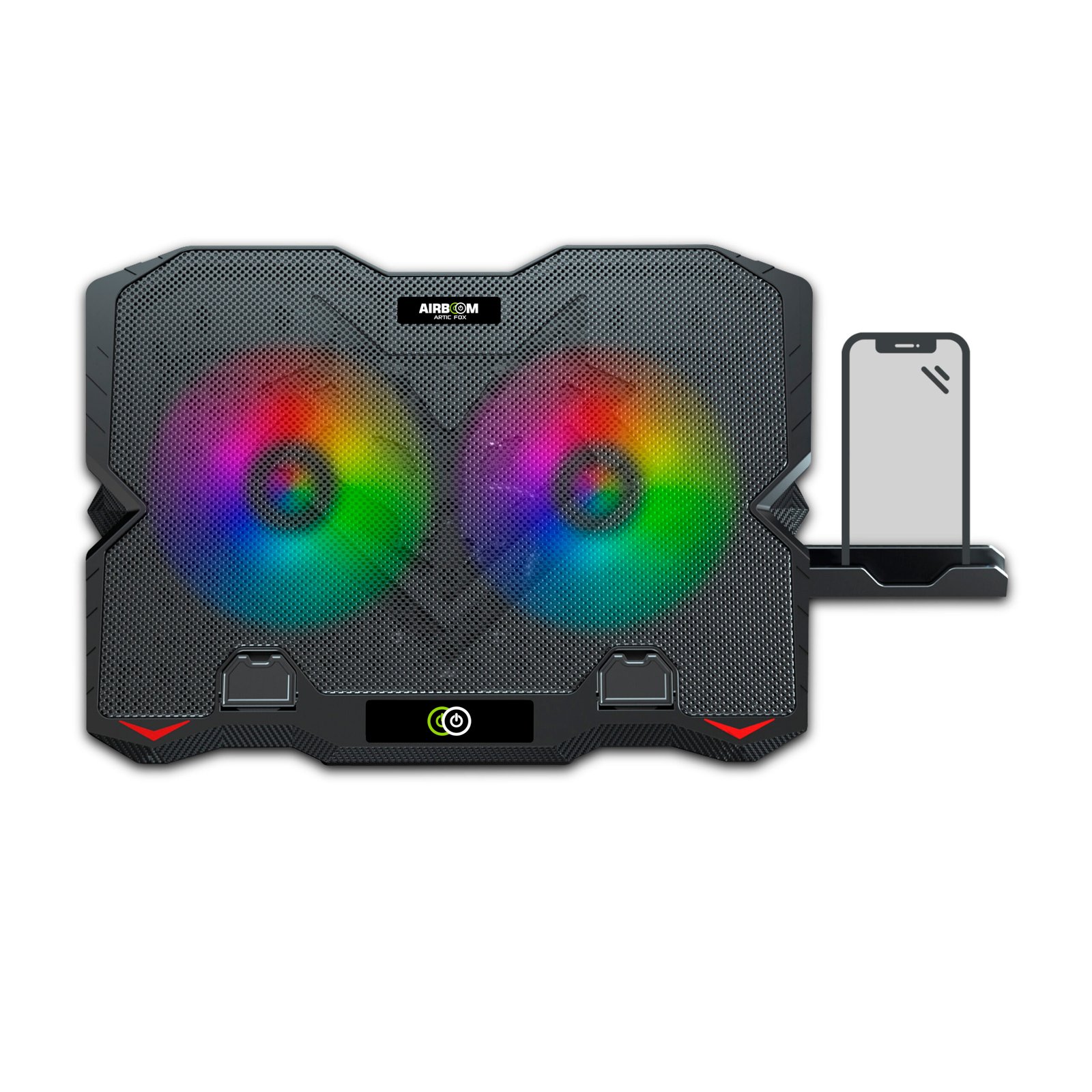 Cooler para Laptop RGB - Reclinable 2 ventiladores - Image 2