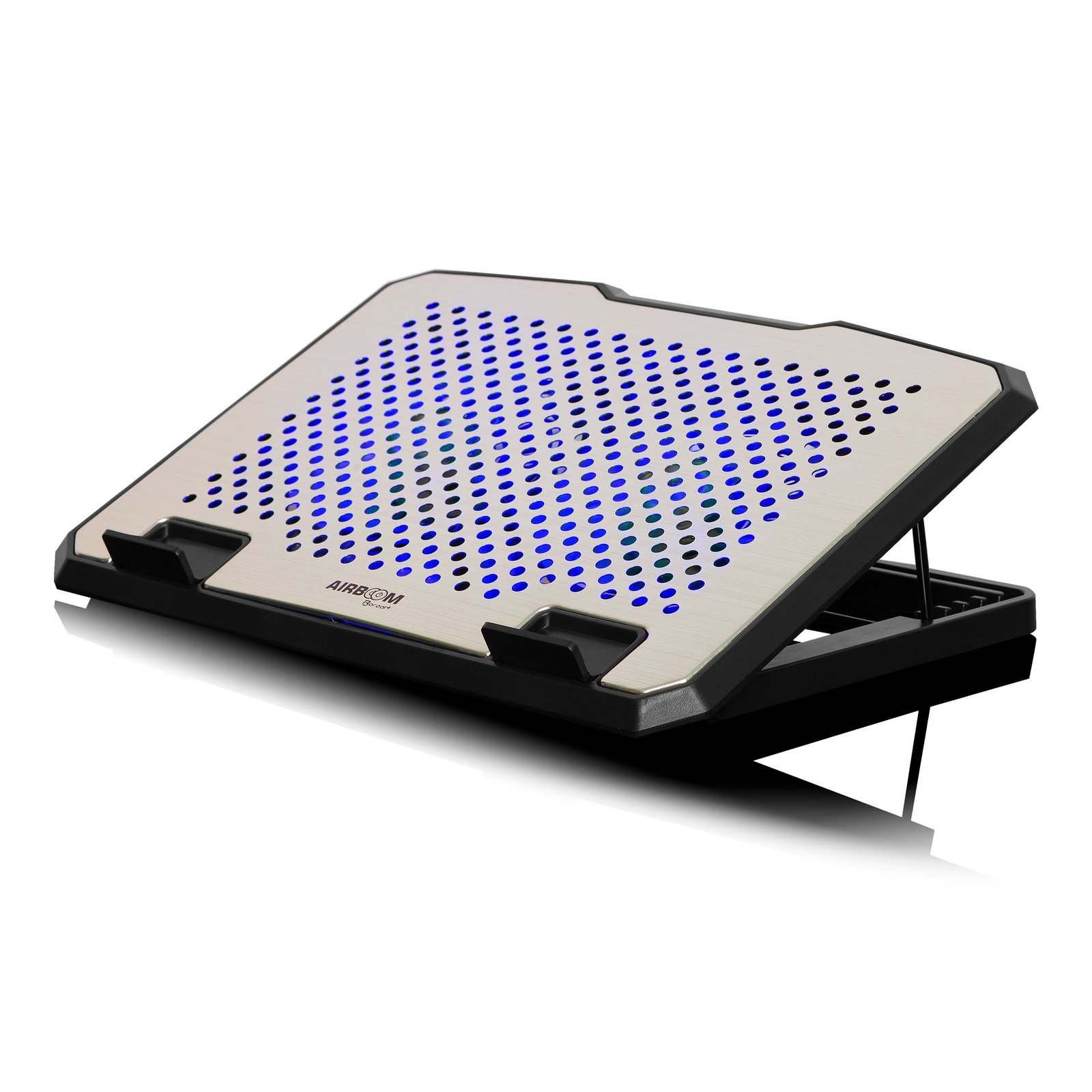 Cooler para Laptop Aluminio – Reclinable 2 ventiladores