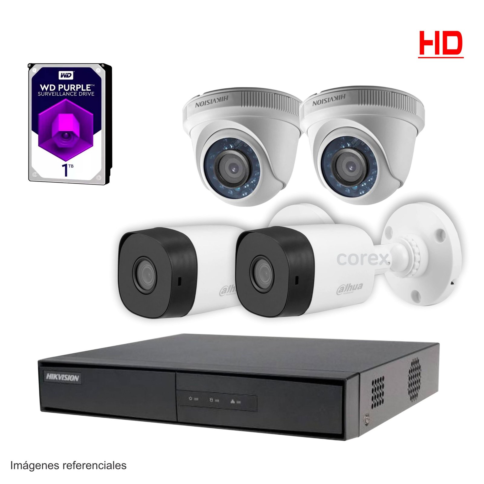 Kit 4 cámaras HD - GRATIS 1TB
