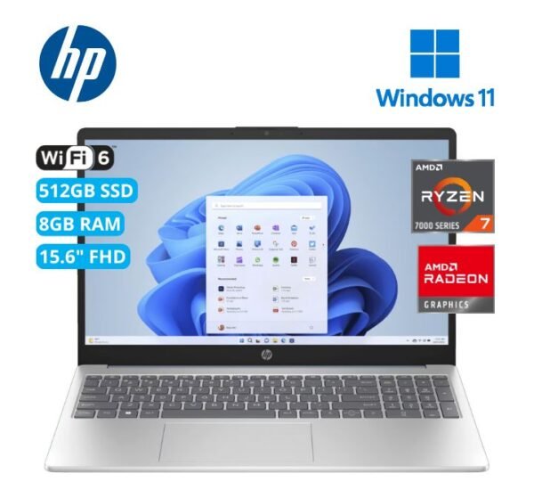 Laptop HP Ryzen 7 7730U / 15.6″ / 8GB DDR4 / m2 512GB