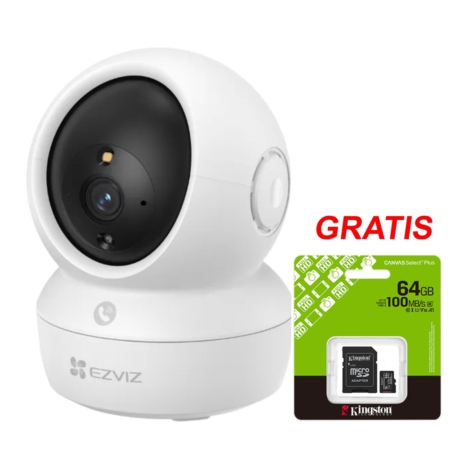 Cámara WiFi 2K Ezviz GRATIS MEMORIA 64GB