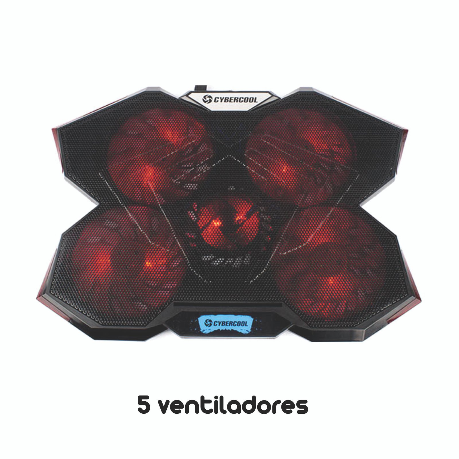 Cooler para Laptop Gamer – Reclinable 5 ventiladores - Image 2