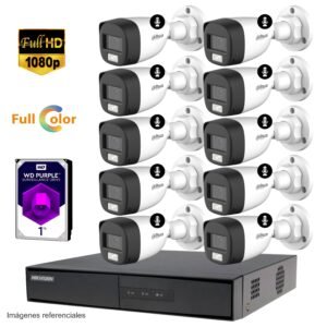 Kit 10 cámaras FULL HD + Full Color – GRATIS 1TB