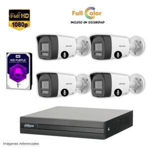 Kit 4 cámaras FULL HD + Full Color – GRATIS 1TB