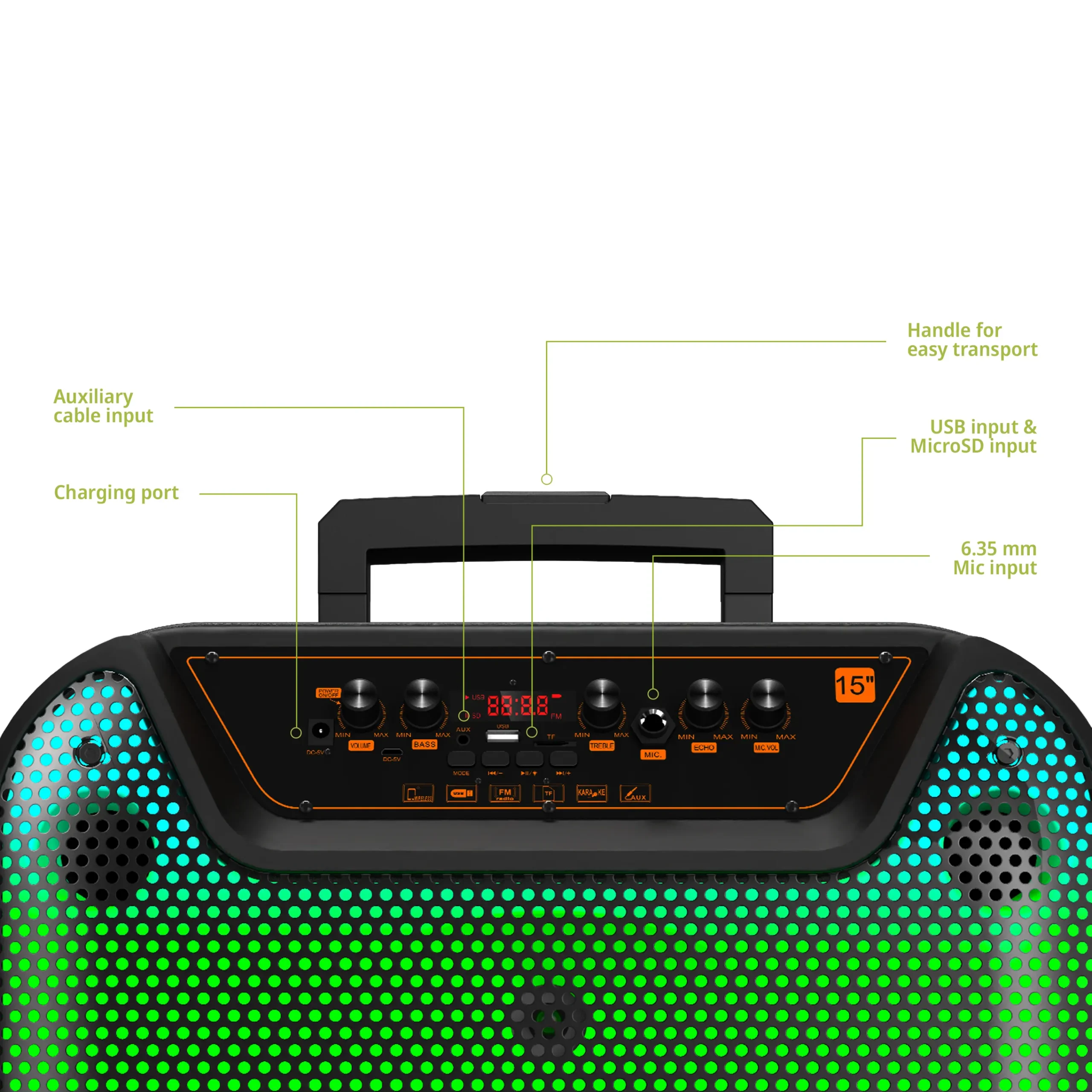 Parlante Bluetooth 15″ Swin - Image 4