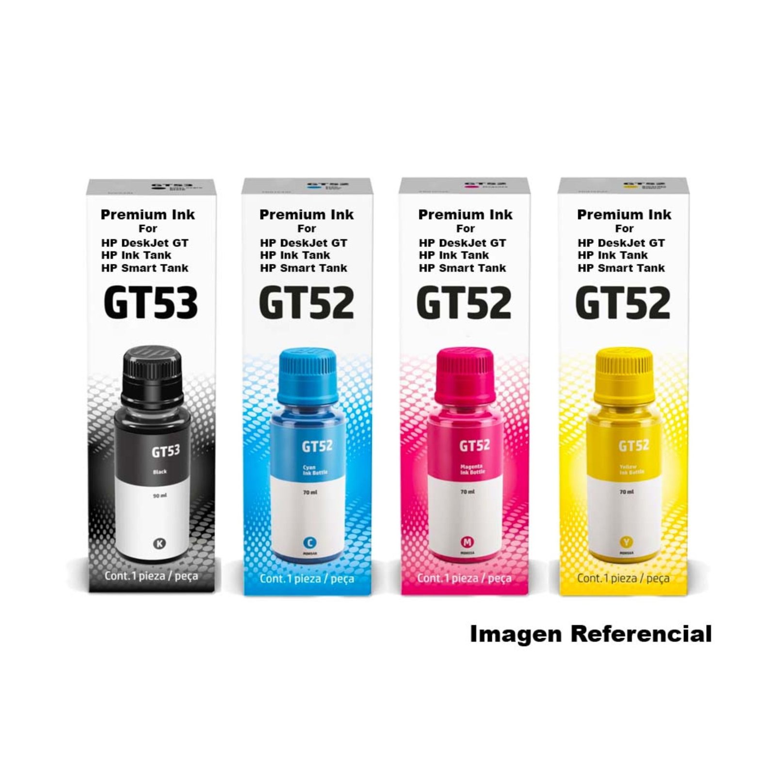 Tinta compatible GT52 / GT53 – Kit x4 colores