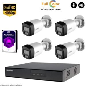 Kit 4 cámaras FULL HD + Smart Full Color – GRATIS 1TB