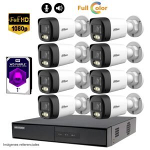 Kit 8 cámaras FULL HD + Smart Full Color – GRATIS 1TB