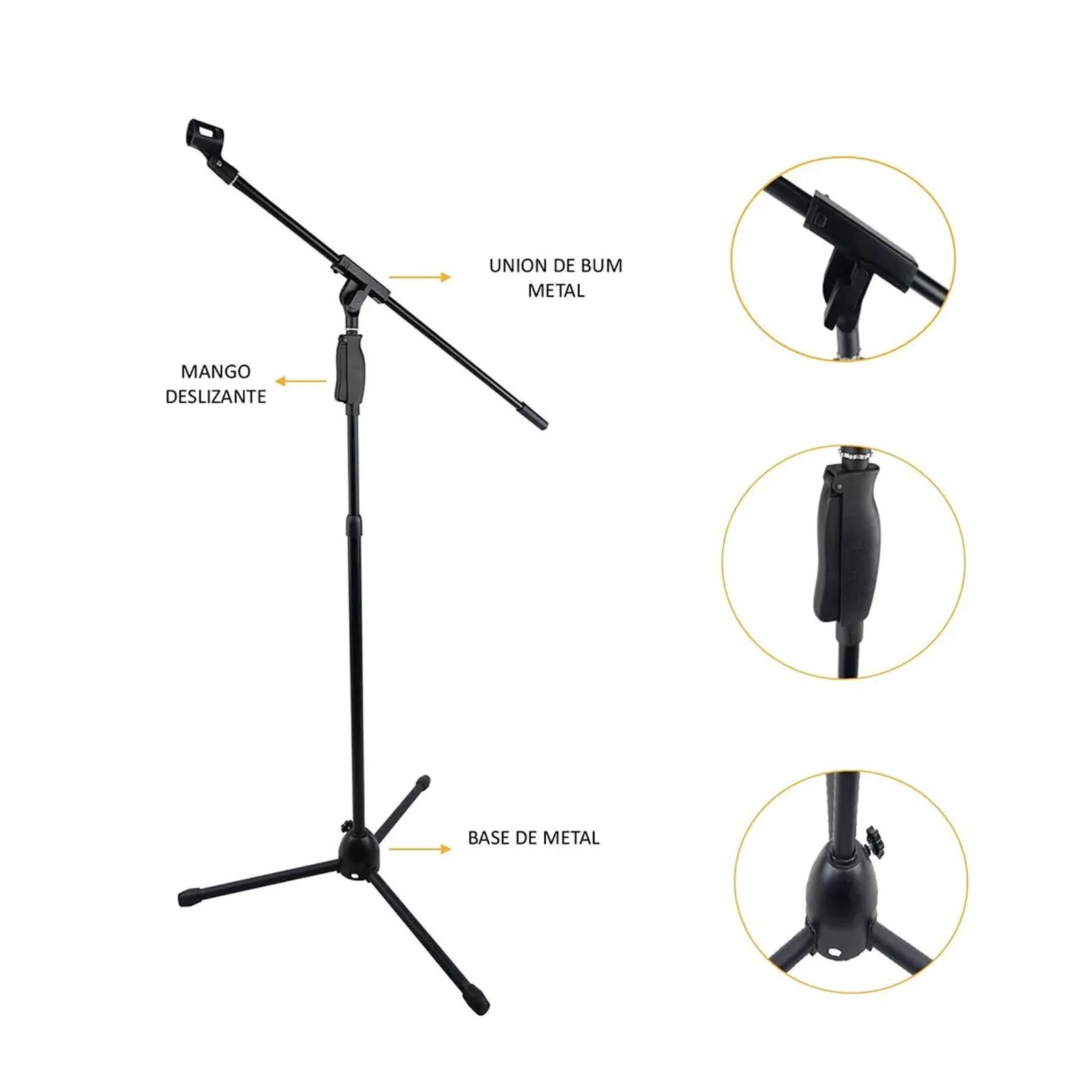 Pedestal para micrófono / Gatillo Hidráulico