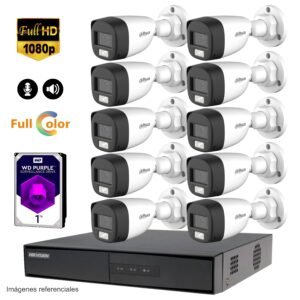 Kit 10 cámaras FULL HD + Smart Full Color – GRATIS 1TB