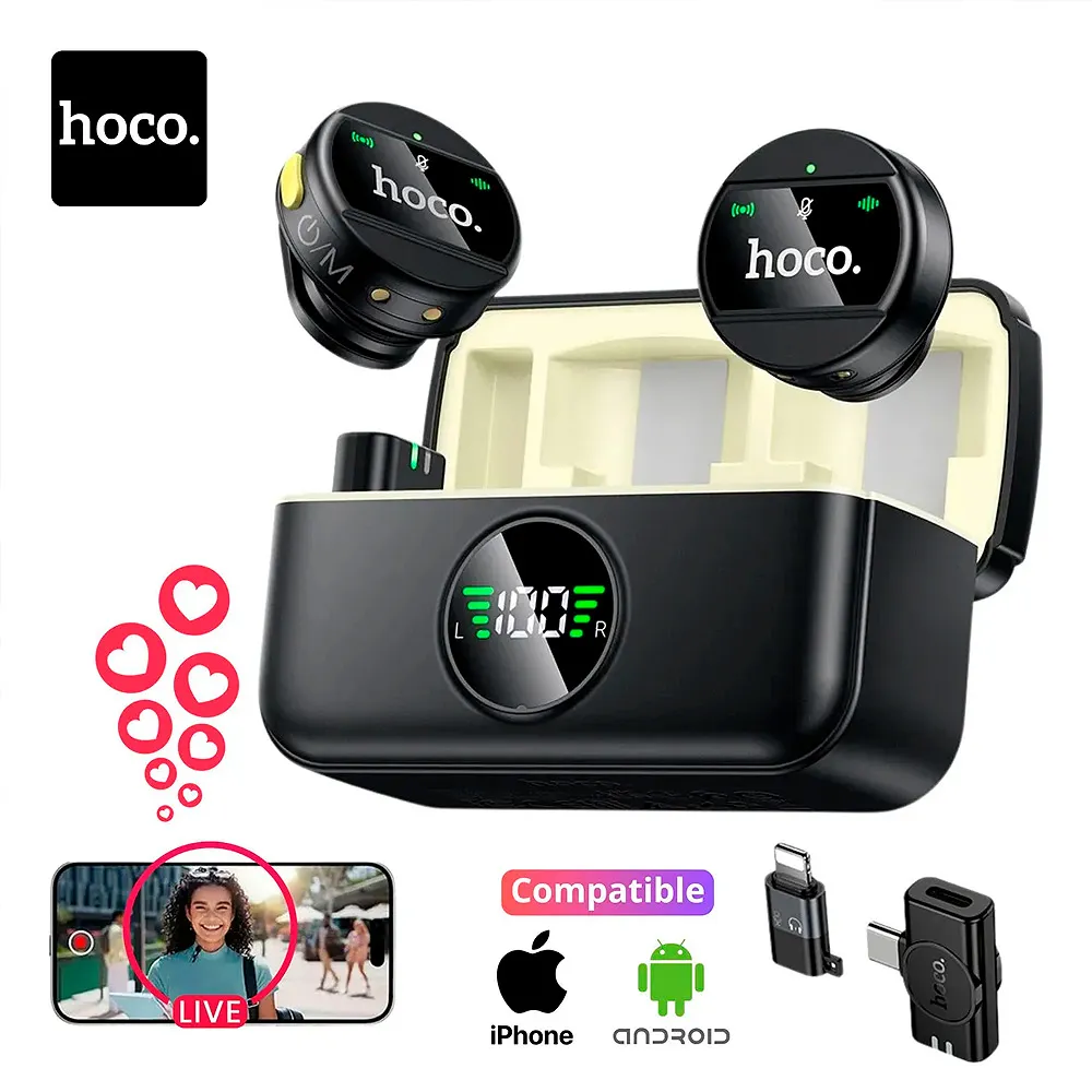 Micrófono Inalámbrico DUAL para celular – Hoco - Image 5