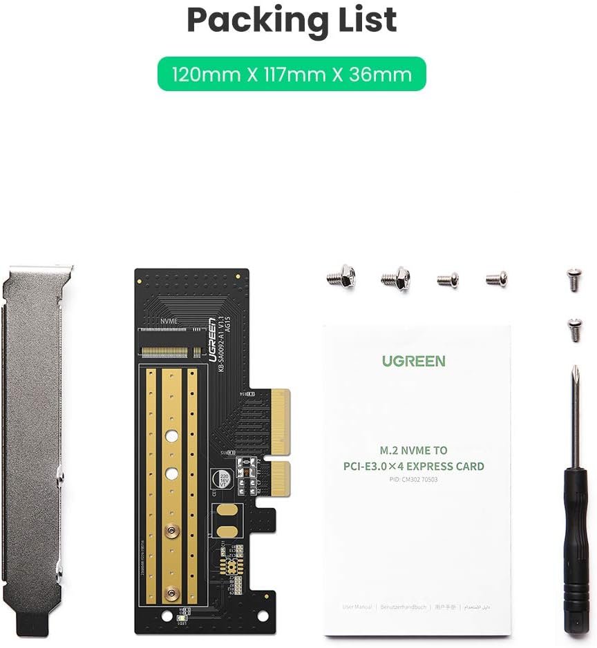 Adaptador M2 Nvme a Pcie - UGREEN - Image 8