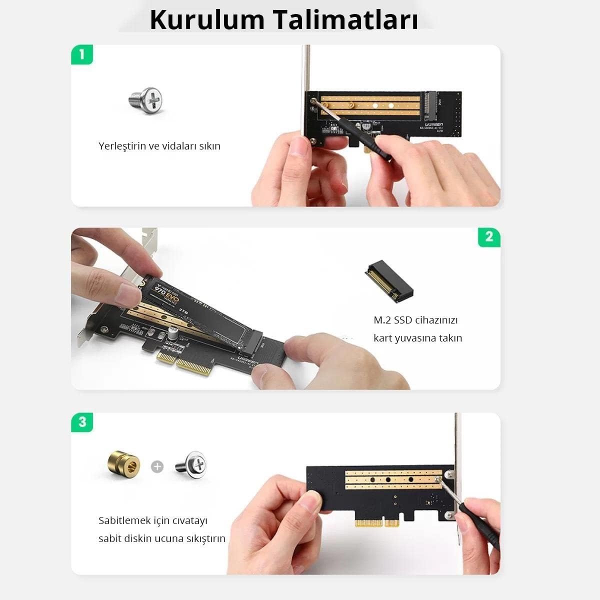 Adaptador M2 Nvme a Pcie - UGREEN - Image 2