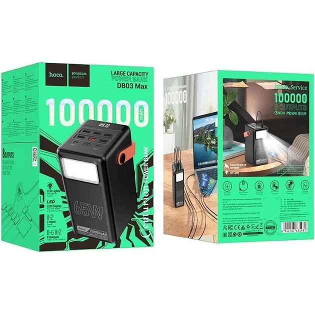 Power Bank 100,000 mAh 65W – HOCO - Imagen 6